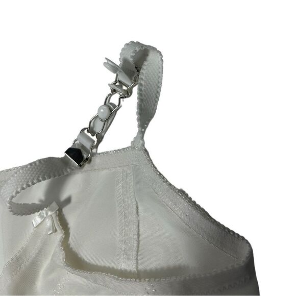Vintage Underscore 5XL White Bra Cute Little Bows Scalloped Hem 5X Philippines - Picture 2 of 9